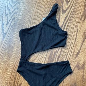 Emma and Sam One Shoulder Cut Out Bodysuit